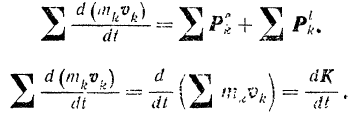 Теорема об изменении количества движения системы