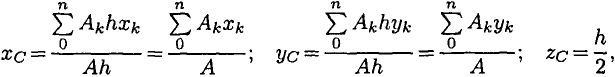 Центр тяжести однородных плоских тел