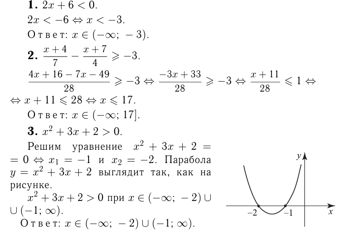 Решение неравенств