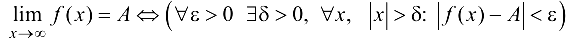 Предел функции. Предел функции в точке и на бесконечности
