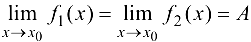 Свойства функций, имеющих предел