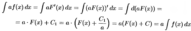 Свойства неопределенного интеграла