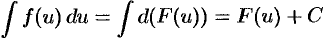 Свойства неопределенного интеграла