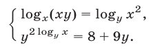 Примеры решения систем, содержащих логарифмы с переменными основаниями