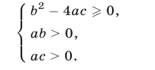 Расположение корней квадратного трехчлена на числовой оси с примерами решения