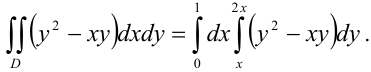 Вычисление двойного интеграла сведением его к повторному