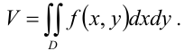 Геометрический смысл двойного интеграла от единичной функции