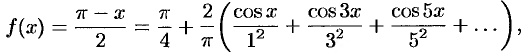 Представление непериодической функции рядом Фурье