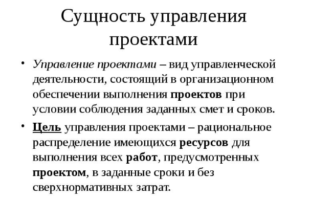 Сущность и виды управления проектами - Социальное управление