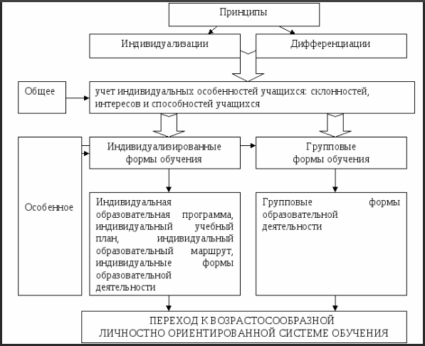 Индивидуализация процесса воспитания - Дифференциация и индивидуализация процесса обучения 