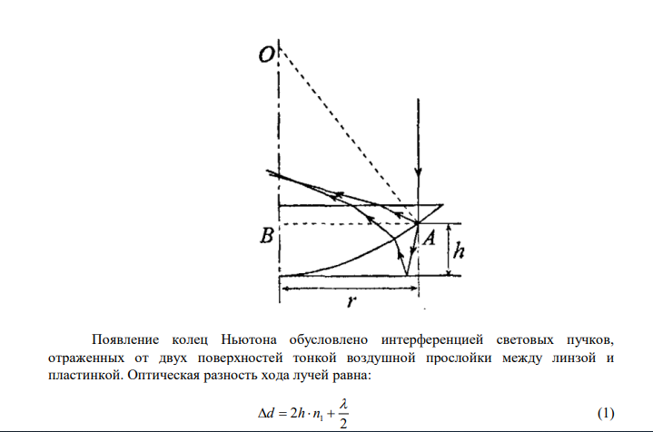 Когда прибор для наблюдения колец Ньютона (плосковыпуклая линза, находящаяся на плоской стеклянной поверхности) погружена в жидкость, диаметр восьмого темного кольца уменьшился от 2,92 до 2,48 см. Чему равен показатель преломления жидкости? 