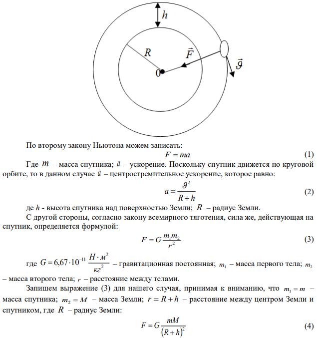 Определите период обращения искусственного спутника Земли, если известно, что он вращается по круговой орбите радиусом 7800 км. 