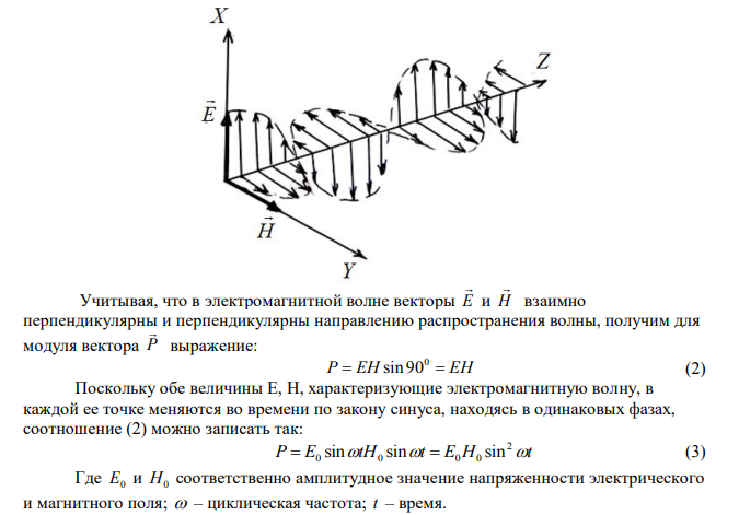 Энергия, переносимая плоской электромагнитной волной в вакууме за время 1 мин через площадку 10 см2 , расположенную перпендикулярно к направлению распространения волны, составляет 8,0·10-11 Дж. 