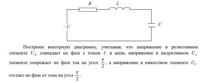 В цепь переменного тока напряжением 220 В включены последовательно емкость, активное сопротивление 10 Ом и индуктивность. Найти мощность, потребляемую контуром, если известно, что падение напряжения на конденсаторе UC = 2UR и падение напряжения на индуктивности UL = 3UR. 