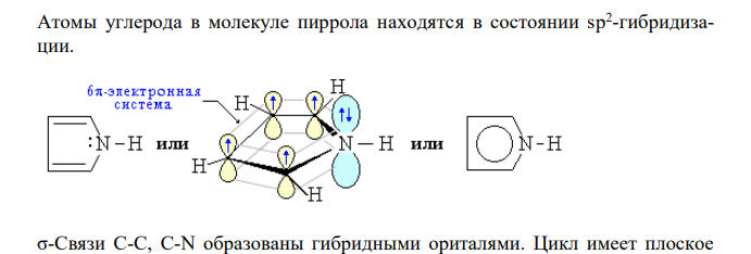  Приведите схемы реакций, иллюстрирующих амфотерный характер пиррола. 