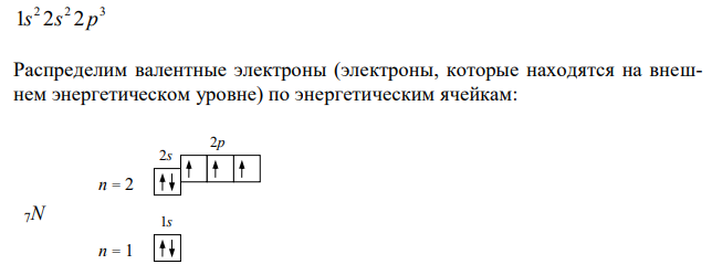 Приведите электронную конфигурацию атома азота. Чем определяется минимальная валентность элемента? Чему равна максимальная валентность атома азота и как она определяется? 