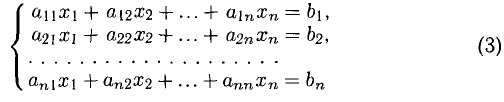 Системы линейных уравнений