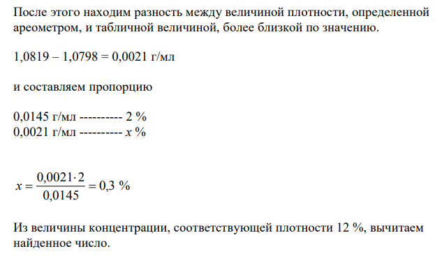 Определить концентрацию раствора соли NaNO3 (если измеренная плотность раствора составила 1,0798 г/мл) и приготовить из него 2 % раствор объемом 100 мл. 