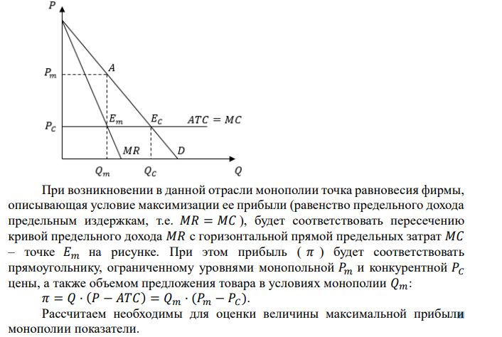  При спросе 𝑸𝒅 = 𝟐𝟒𝟎 − 𝟑𝑷 на рынке чистой конкуренции в длительном периоде продается 180 ед. товара, который производится с постоянными средними затратами. Если на этом рынке возникнет монополия, какую максимальную прибыль она сможет получить? 