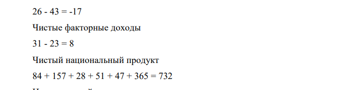 Заполнить таблицу. Экономика страны характеризуется следующими макроэкономическими показателями: 