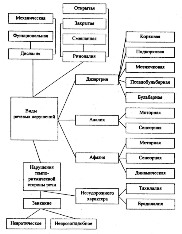 Сущность речевой патологии - Характер речевых расстройств и их типы