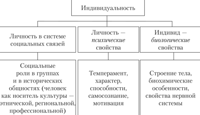 Характеристика индивидуальности человека - Индивид — предпосылка к личности