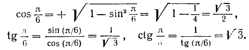 Тригонометрические функции угла