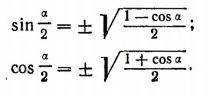 Тригонометрические формулы