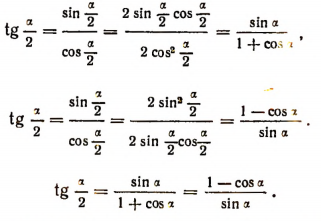 Тригонометрические формулы
