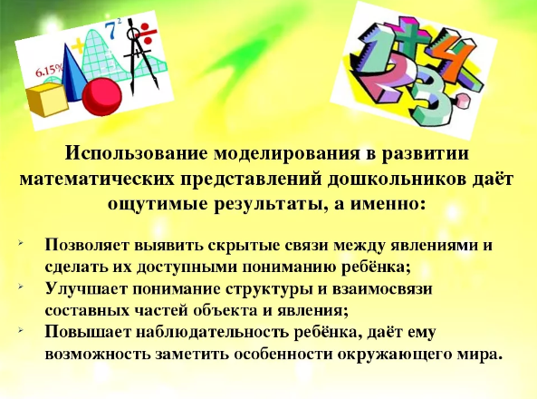 Теоретические и методические основы использования моделирования при ФЭМП у детей старшего дошкольного возраста