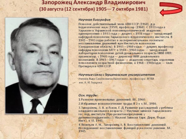 Влияние А.В. Запорожца на развитие педагогической науки и общественного дошкольного воспитания - Вклад в изучение психического развития детей