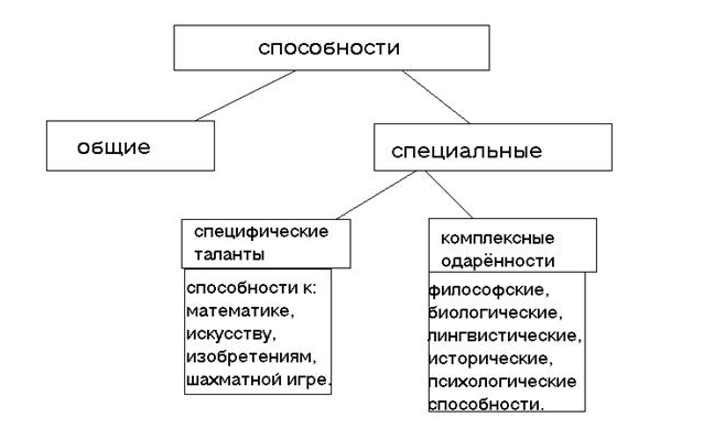 Виды способностей - Основная классификация