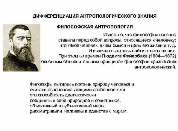 Научная область педагогической антропологии - Дифференциация антропологического знания